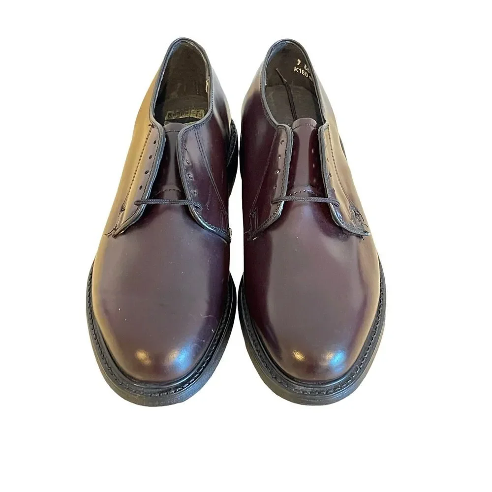 Knapp K160 Brown Leather Dress Shoe Men 7 EE Goodyear GT Oil Proof USA B27 92029